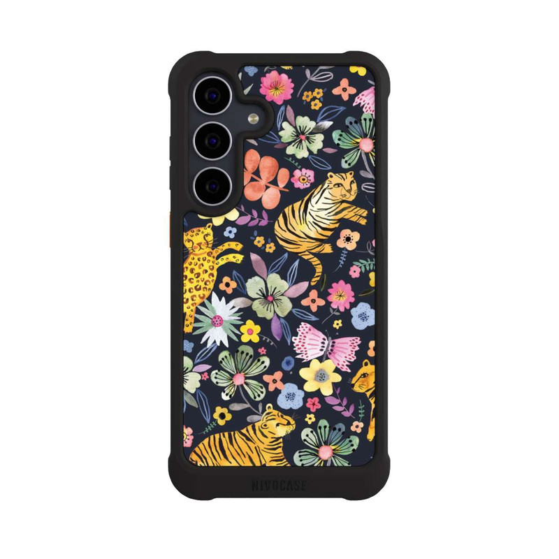 Galaxy S25 FE NIVOmax Spring Tigers Flowers Black