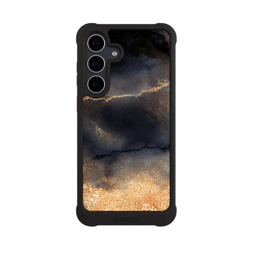 Samsung Galaxy S25 FE NIVOmax Schwarzer Marmor Goldstaub Look