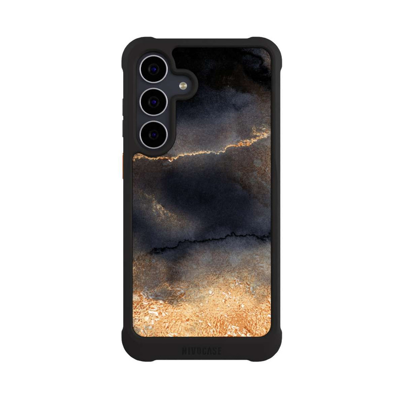 Galaxy S25 FE NIVOmax Schwarzer Marmor Goldstaub Look