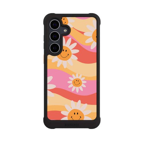 Samsung Galaxy S25 FE NIVOmax Retro Smiles Orange Colorful