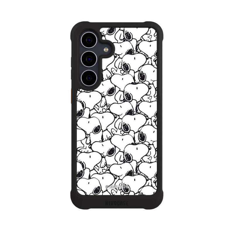Galaxy S25 FE NIVOmax Snoopy Muster Schwarz und Weiß