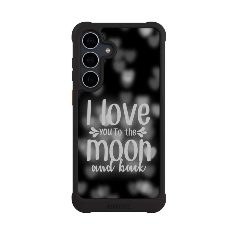 Galaxy S25 FE NIVOmax I Love You to The Moon And Back Black Hearts