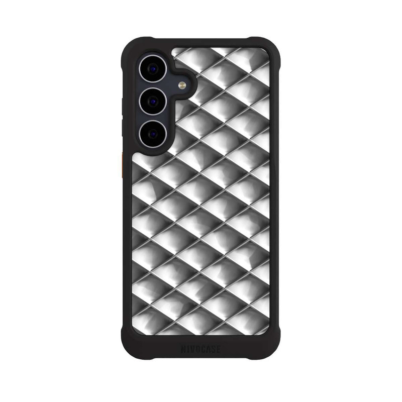 Galaxy S25 FE NIVOmax Glamour Silver Squares