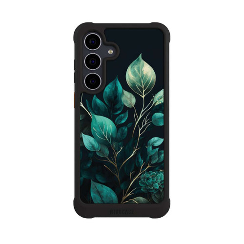 Samsung Galaxy S25 FE NIVOmax Green Eucalyptus Leaves against a Dark Background with AI