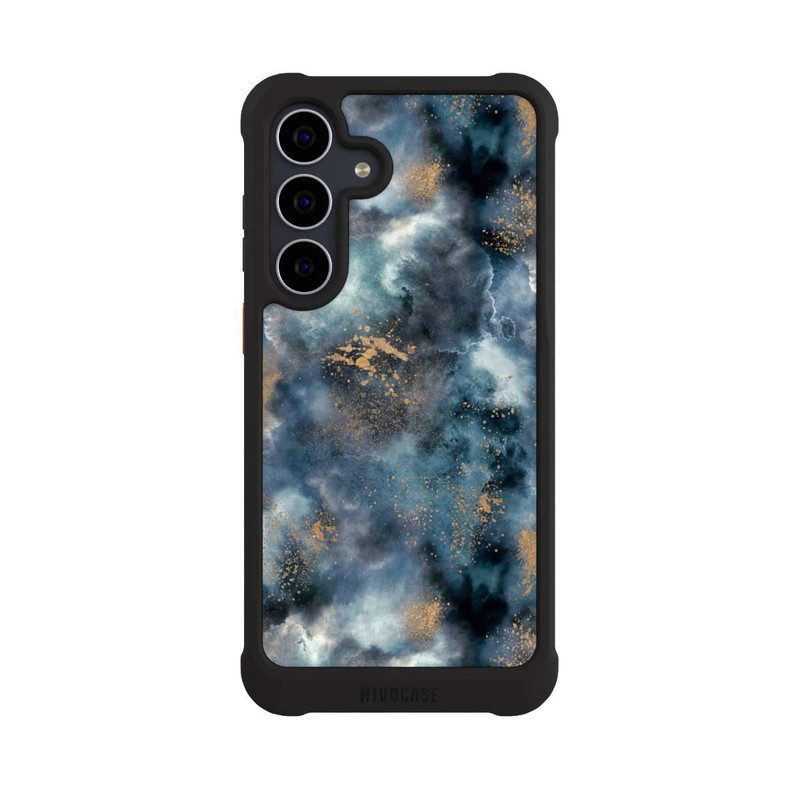 Galaxy S25 FE NIVOmax Smoky Marble Watercolor Navy