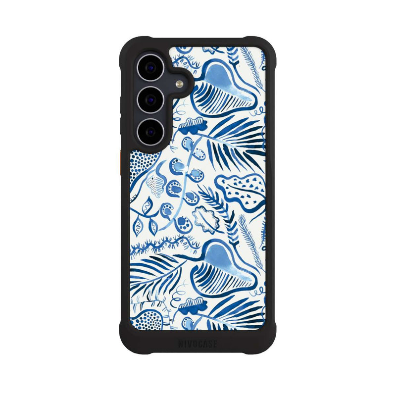 Galaxy S25 FE NIVOmax Tropical Forest Leaves Blue