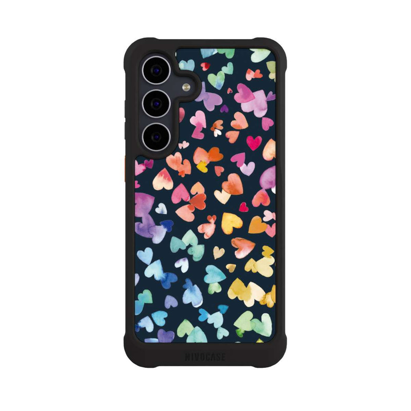 Galaxy S25 FE NIVOmax Valentinstag Herzen Schwarz
