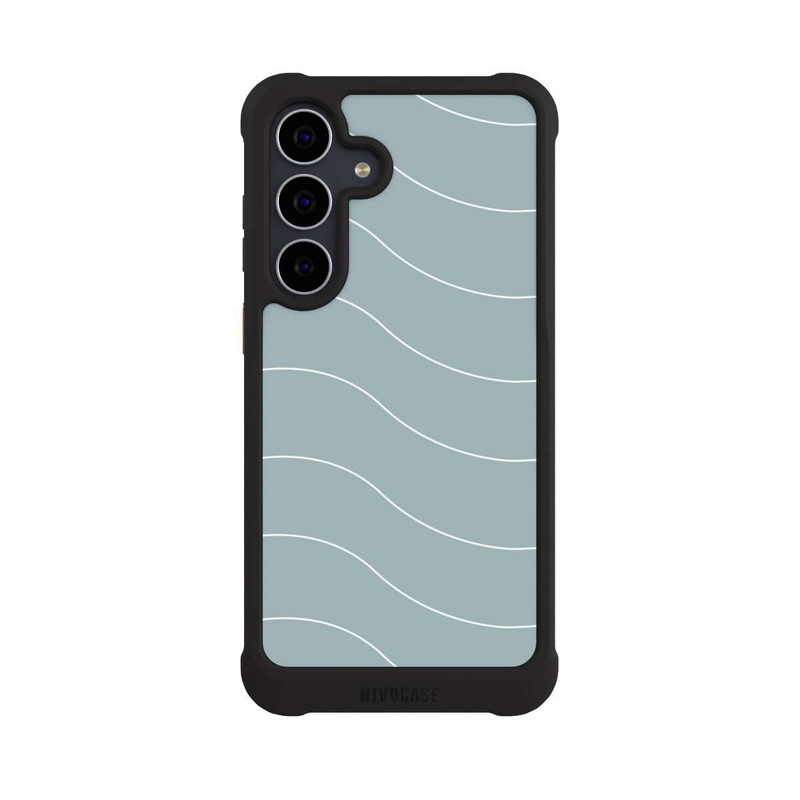 Galaxy S25 FE NIVOmax Trendy Lines White Green