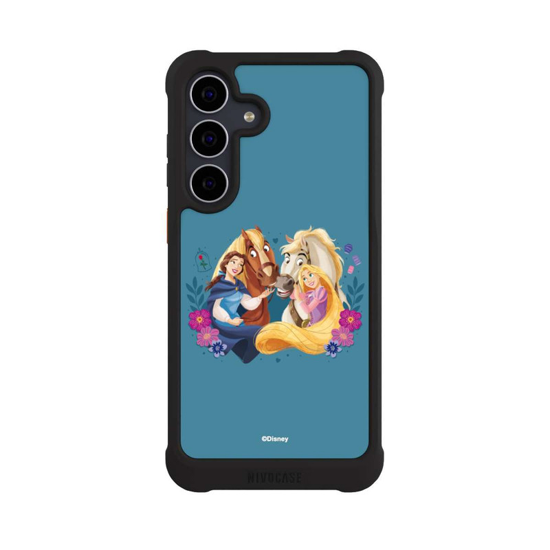 Galaxy S25 FE NIVOmax Disney Prinzessinnen Belle and Rapunzel mit Pferden