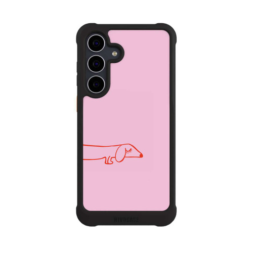 Samsung Galaxy S25 FE NIVOmax Dachshund Illustration Pink