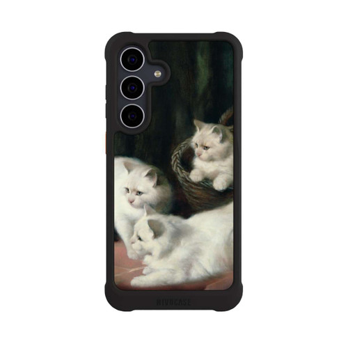 Samsung Galaxy S25 FE NIVOmax Three White Angora Kittens