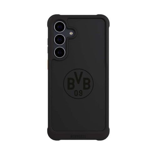 Samsung Galaxy S25 FE NIVOmax BVB Logo Schwarz Transparent