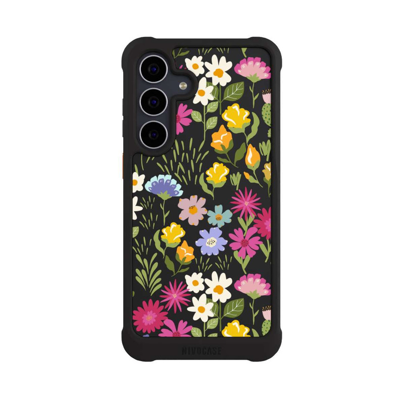 Galaxy S25 FE NIVOmax Bunte Sommerblumen Transparent