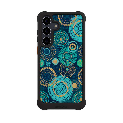 Samsung Galaxy S25 FE NIVOmax Blockprint India Teal Gold