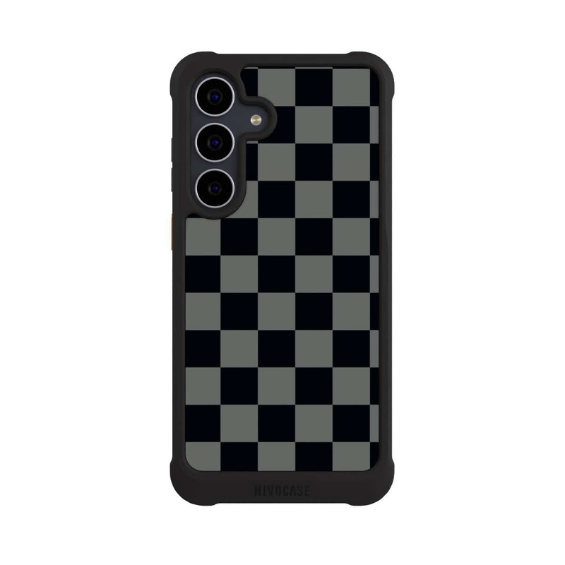 Galaxy S25 FE NIVOmax Schachbrett Schwarz Grau