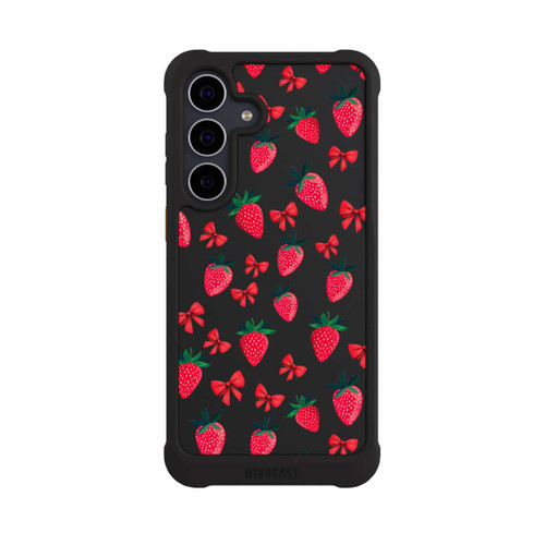Samsung Galaxy S25 FE NIVOmax Strawberry Heart Ribbon Pattern Transparent