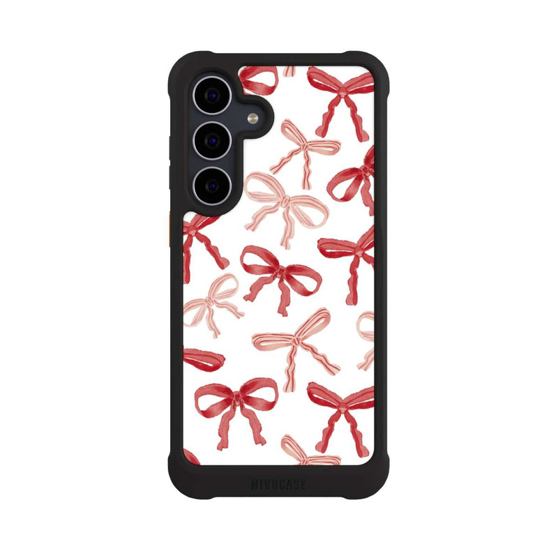 Galaxy S25 FE NIVOmax Red Bows Pattern