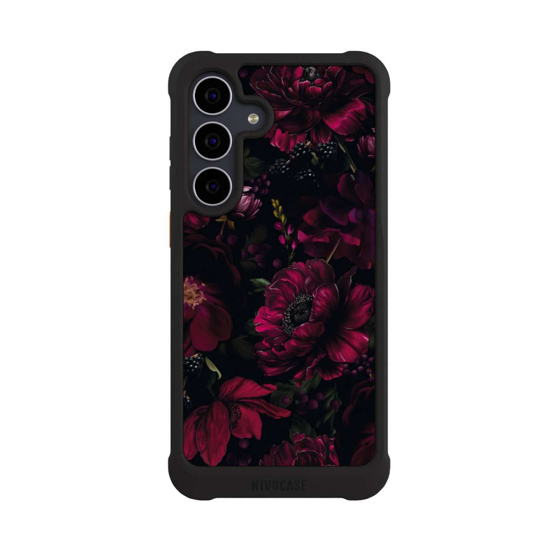 Galaxy S25 FE NIVOmax Dunkle Rote Blumen Liebe