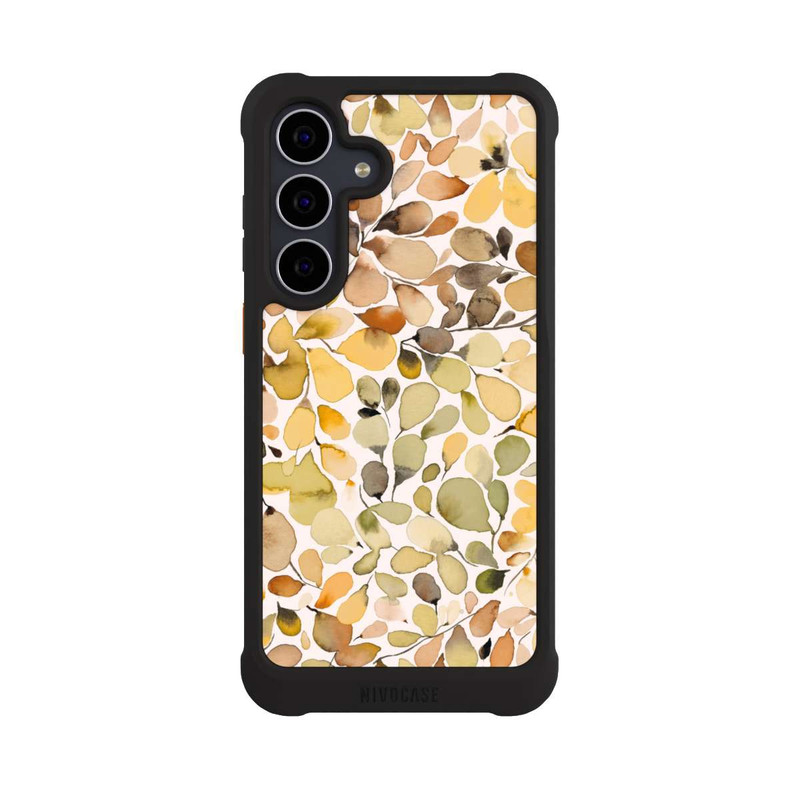 Galaxy S25 FE NIVOmax Eucalyptus Watercolor Leaves Brown Autumn