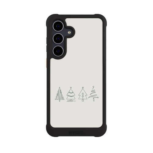 Samsung Galaxy S25 FE NIVOmax Weihnachtsbäume Line Art Minimalistisch