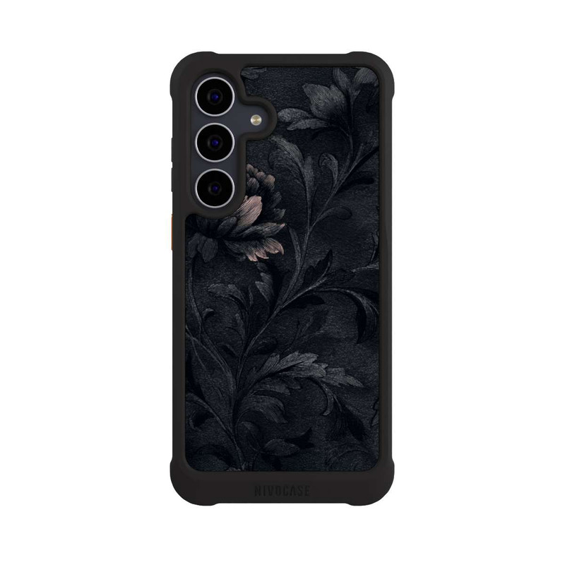 Galaxy S25 FE NIVOmax Dunkles Blumenmuster Vintage