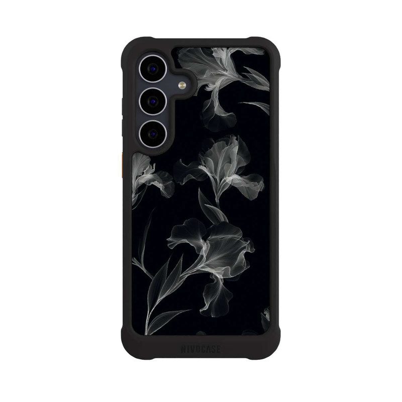 Galaxy S25 FE NIVOmax Black and White Photocopy x Ray of Flowers