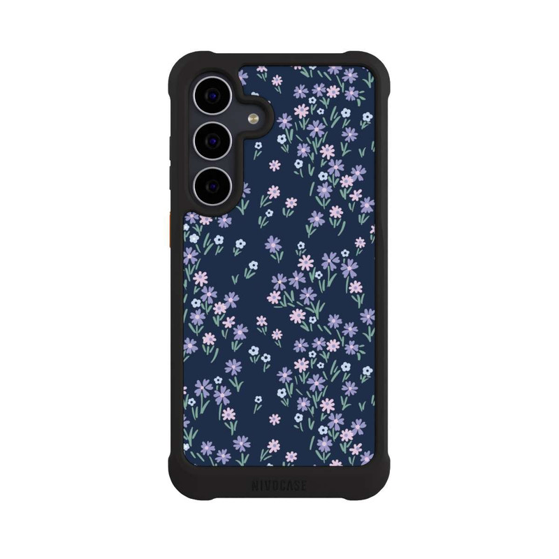 Galaxy S25 FE NIVOmax Dark Blue Floral Theme