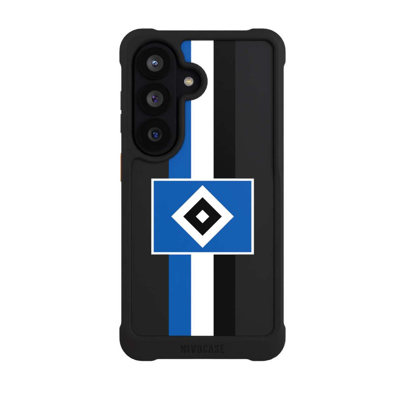 Galaxy S26 NIVOmax HSV Streifen - Blau-Weiß-Schwarz - ohne Hintergrund