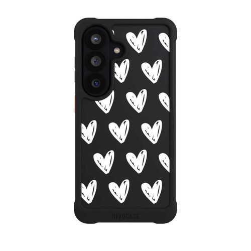 Samsung Galaxy S26 NIVOmax Herzen Weiß ohne Hintergrund