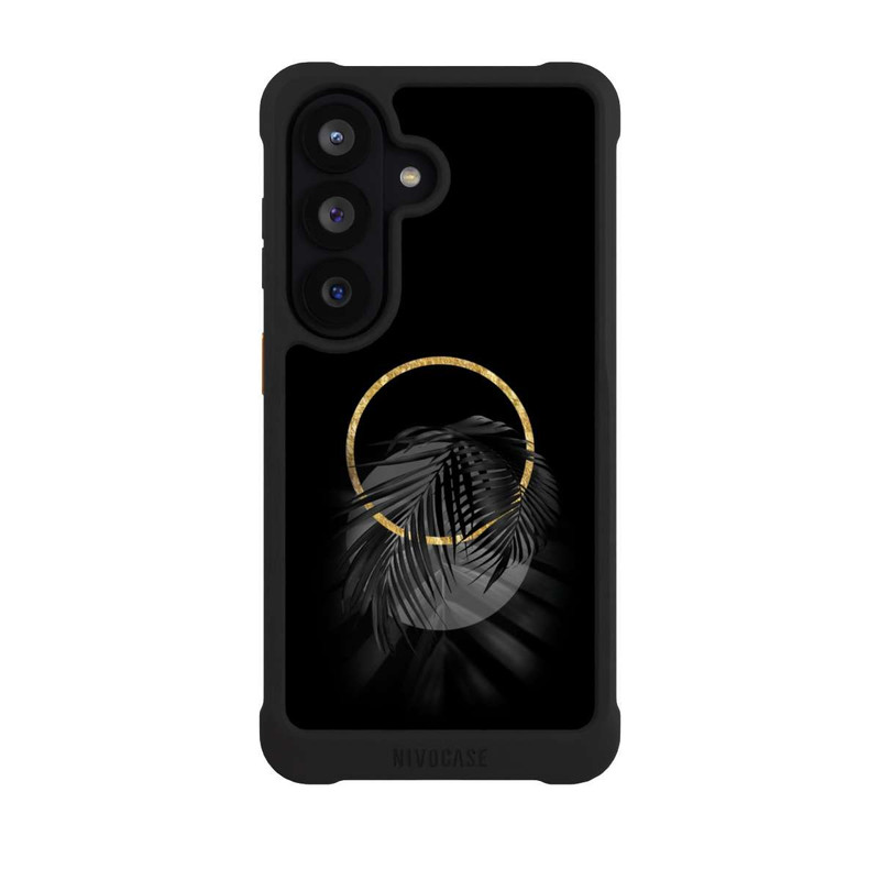 Galaxy S26 NIVOmax tropische Blätter schwarz