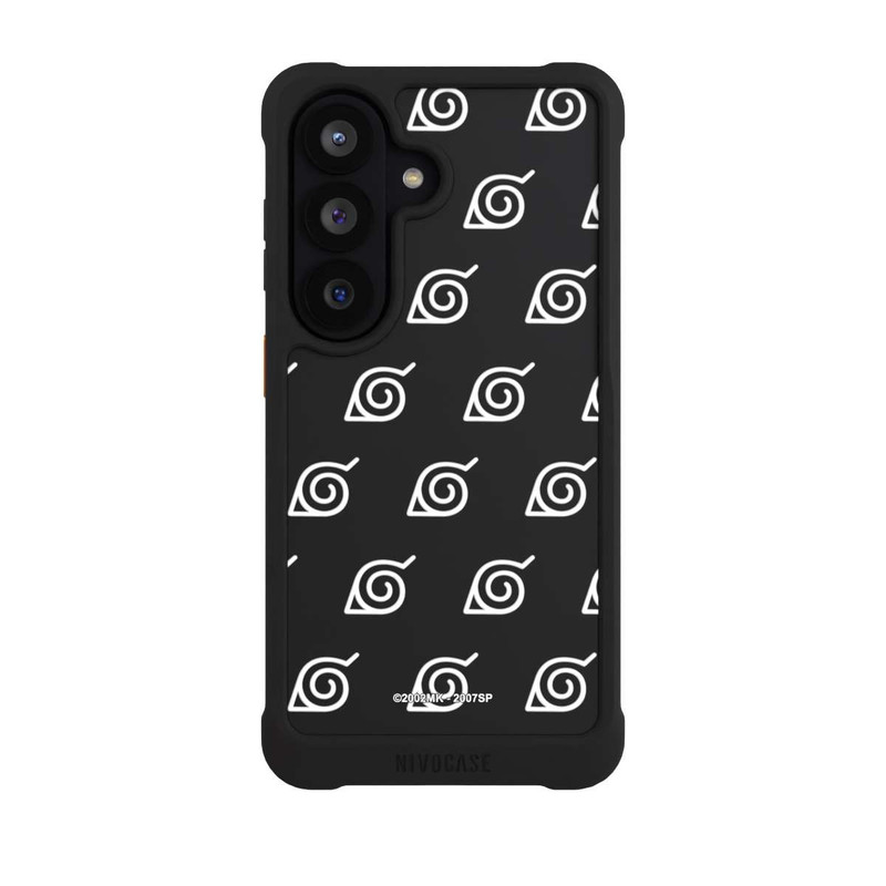 Galaxy S26 NIVOmax Konoha Pattern Blanc sur Fond Transparent