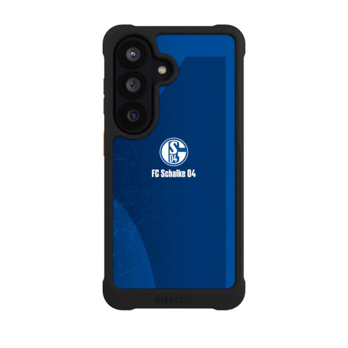 Samsung Galaxy S26 NIVOmax Schalke 04 Blauer Hintergrund Mit Logo