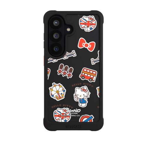 Samsung Galaxy S26 NIVOmax Hello Kitty Londoner Abzeichen Transparent