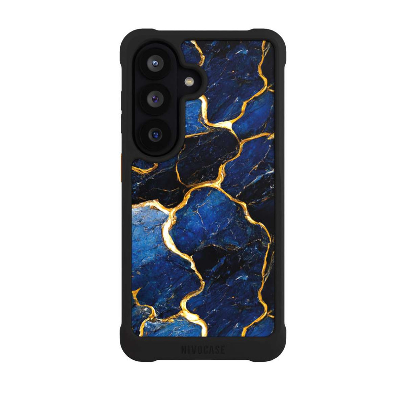 Galaxy S26 NIVOmax Blaue Marmor Gold Druck