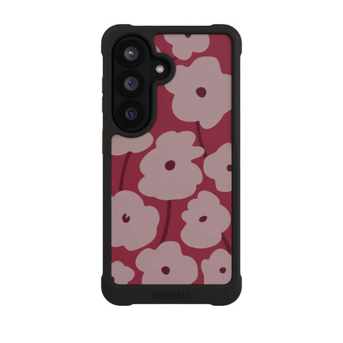 Samsung Galaxy S26 NIVOmax Minimalistic Flowers Bordeaux