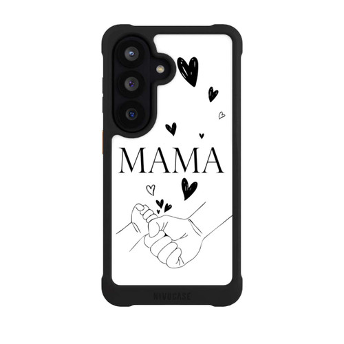 Samsung Galaxy S26 NIVOmax Muttertag Line Art Hände Schwarz Weiß
