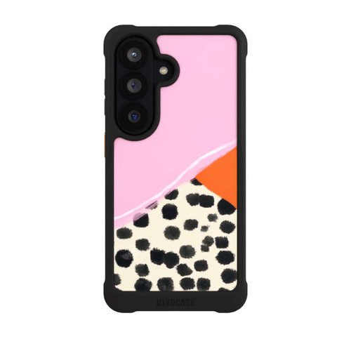 Samsung Galaxy S26 NIVOmax Pink and Orange Modern Art with Dots