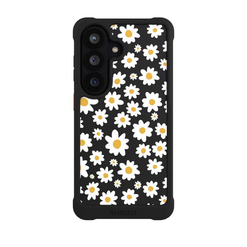Galaxy S26 NIVOmax Daisy Flower Seamless Pattern Transparent