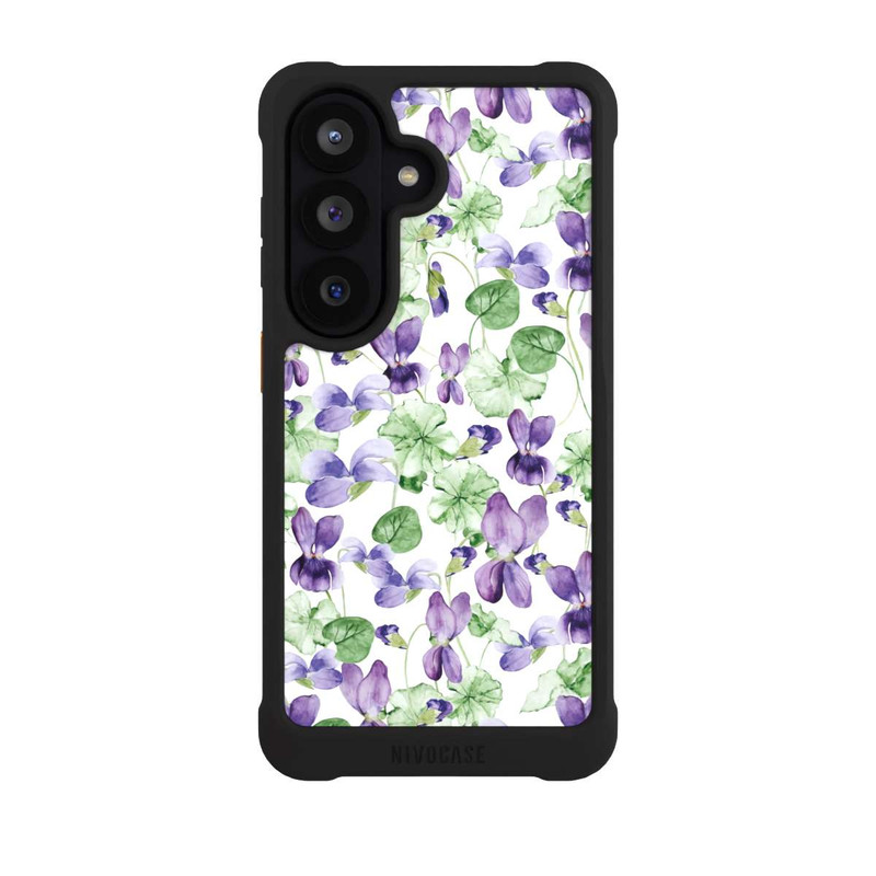 Galaxy S26 NIVOmax Purple Wildflowers Pattern Watercolor