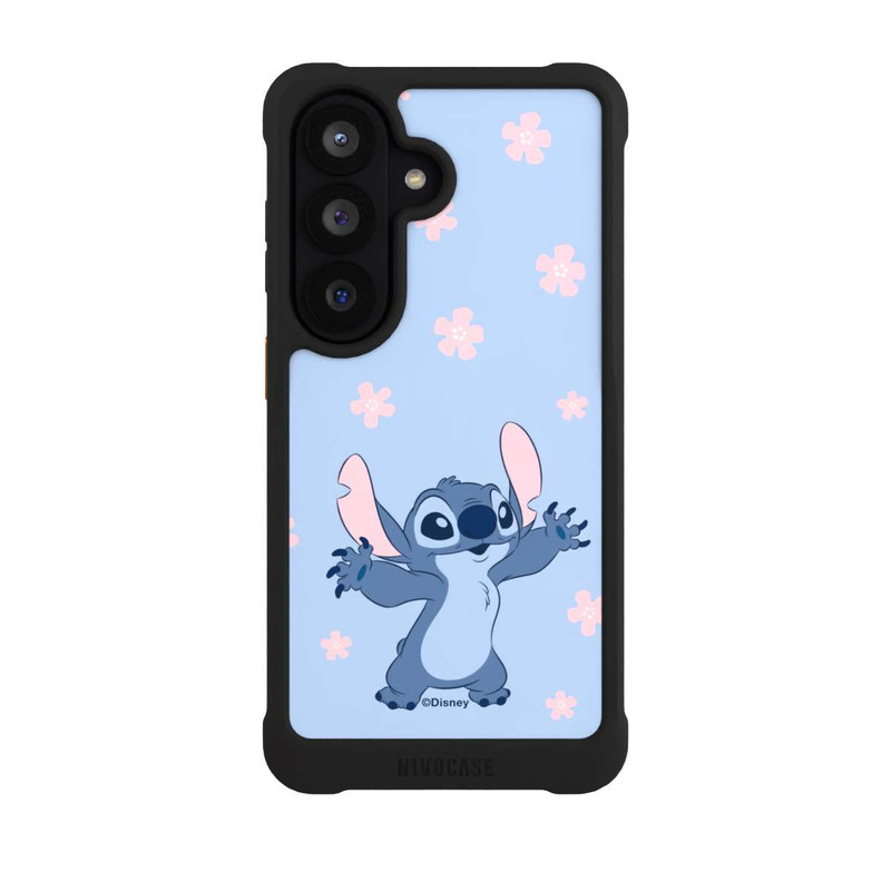 Galaxy S26 NIVOmax Stitch Pastel Flowers Blue