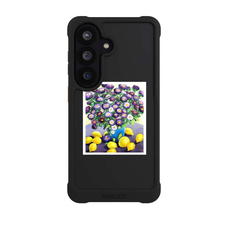 Galaxy S26 NIVOmax Purple Asters and Lemons by Christopher Ryland
