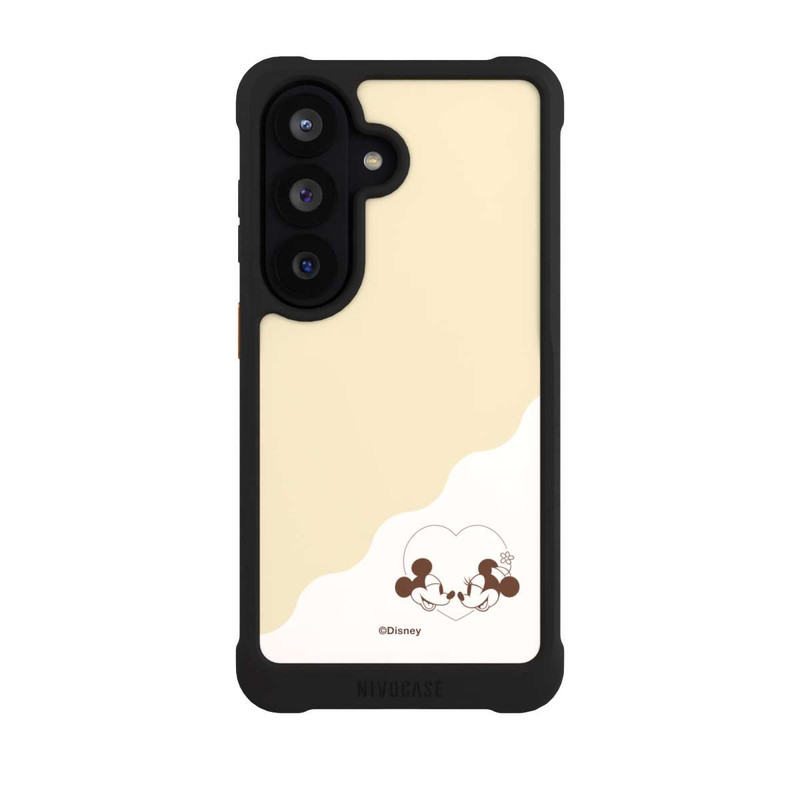 Galaxy S26 NIVOmax Mickey and Minnie Love Heart Beige