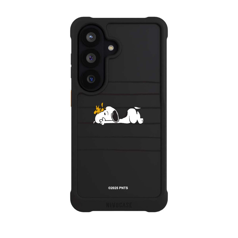 Galaxy S26 NIVOmax Snoopy Woodstock Streifen Peanuts Transparent