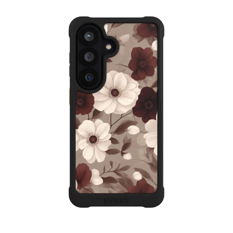 Galaxy S26 NIVOmax Bordeaux Und Creme Blumen mit KI