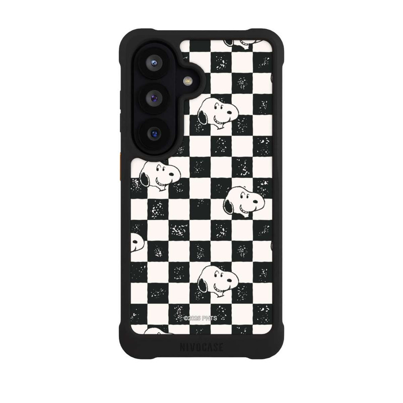 Galaxy S26 NIVOmax Snoopy Heads Checked Pattern