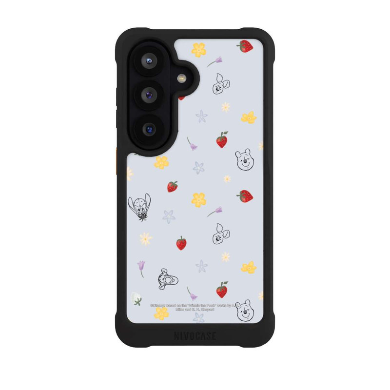 Galaxy S26 NIVOmax Winnie Puuh und Freunde Erdbeer Muster Blau