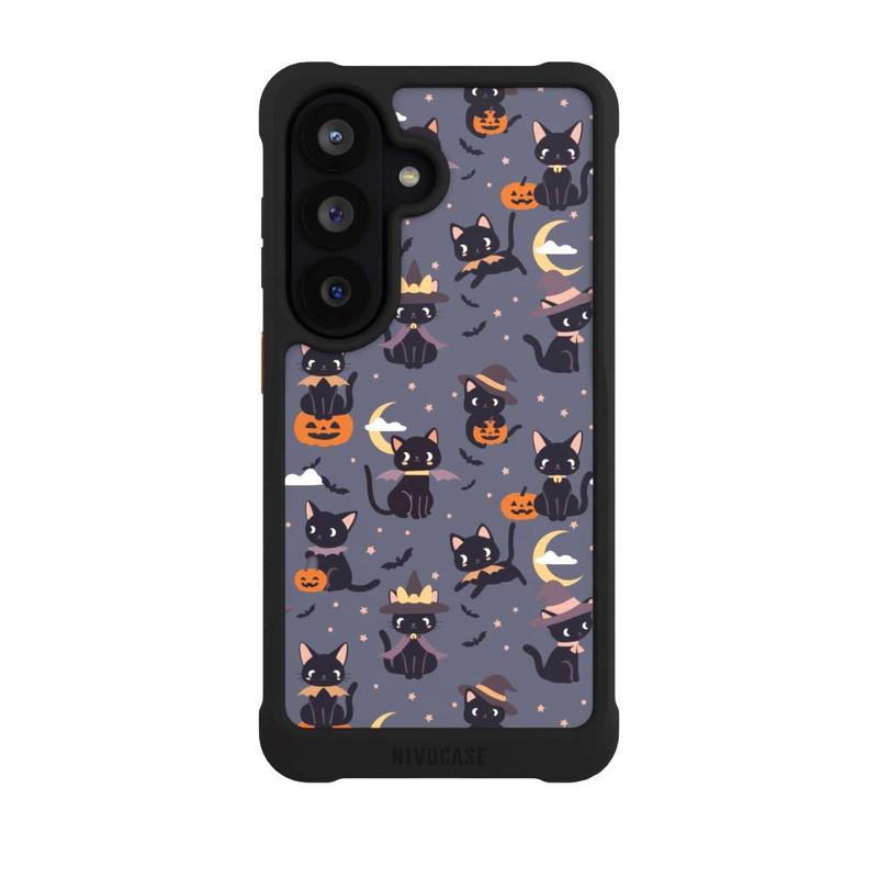 Galaxy S26 NIVOmax Cute Halloween Witch Cats and Pumpkins