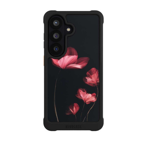 Samsung Galaxy S26 NIVOmax Burgunder Blüten schwarz