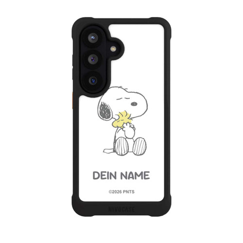 Samsung Galaxy S26 NIVOmax Snoopy And Woodstock Cuddling Personalisierbar