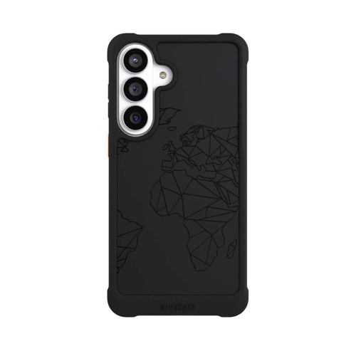 Samsung Galaxy S26+ NIVOmax Polygon Weltkarte Schwarz ohne Hintergrund